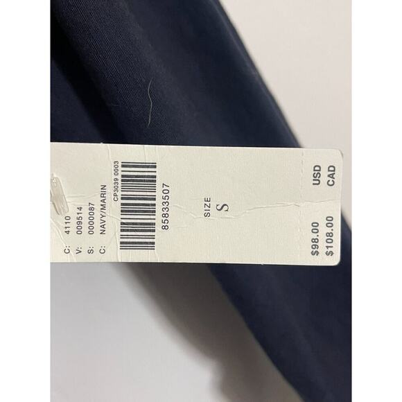 Anthropologie Maeve Top S Navy Blue Wynne Square Neck Smocked Back Shirt NEW - Picture 9 of 12